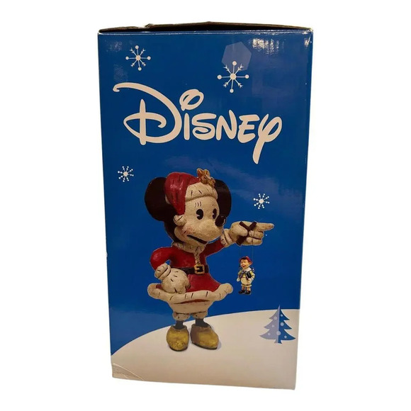 Disney Santa Minnie Vintage Holiday Sculpture Figurine Hand Made 9" New w/ Box - Picture 9 of 10